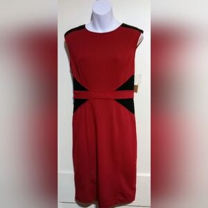🛍️ BUNDLE ONLY🛍️Spense Burgundy And Black Sheath Dreas